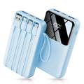 Power Bank,15000mAh Portable Charger with Built in Cable,22.5W Fast Charging,6 Outputs,Slim Travel Essential Battery Pack