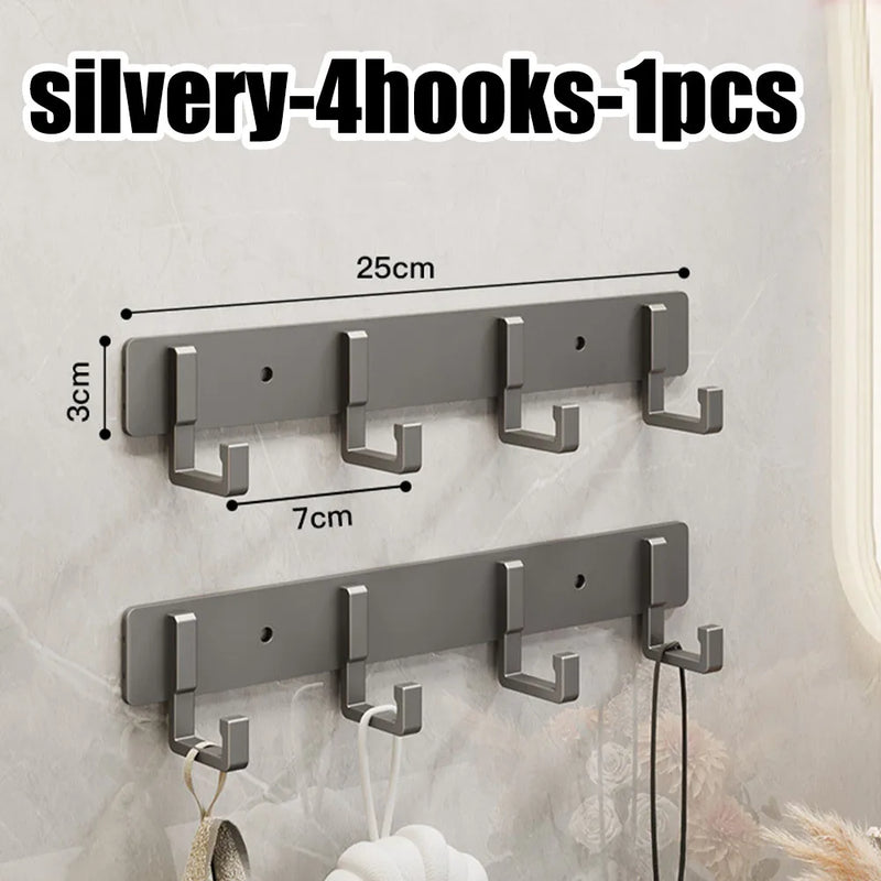 Kitchen Space Aluminum Punch - Free Hooks Are Easy to Install Utensils Storage Bathroom Bathrobe Towel - View 13 | SAMAG