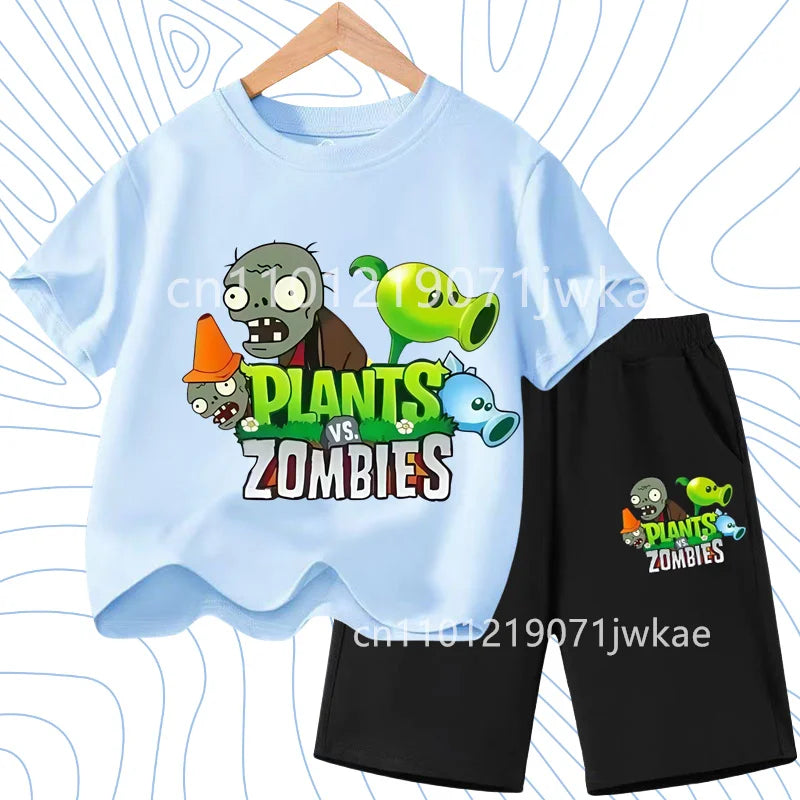 Children's Plants Vs. Zombies Short - Sleeved T - Shirt Set - View 4 | SAMAG