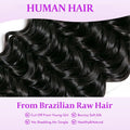 3 Pcs Brazilian Hair Bundles Loose Deep Wave Black User Friendly Bundles  For Professional Hair Weaving 32 34 36 Inch