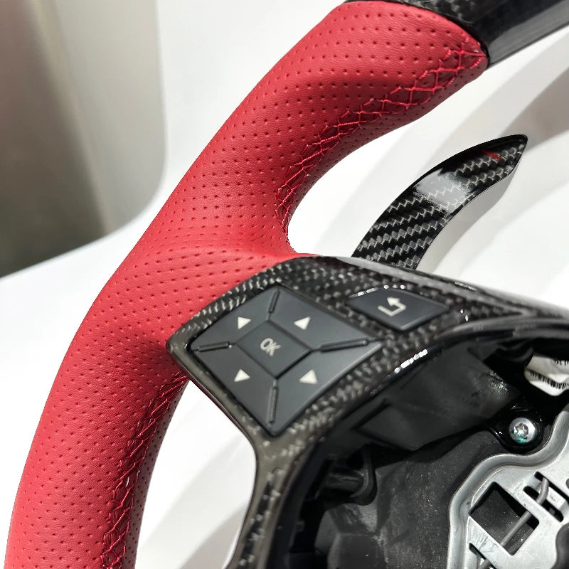 Personalized Carbon Fiber Steering Wheel Fit for Mercedes-Benz W212 W204 205 809 C ClASS C43 C63 Carbon Fiber Car Steering Wheel