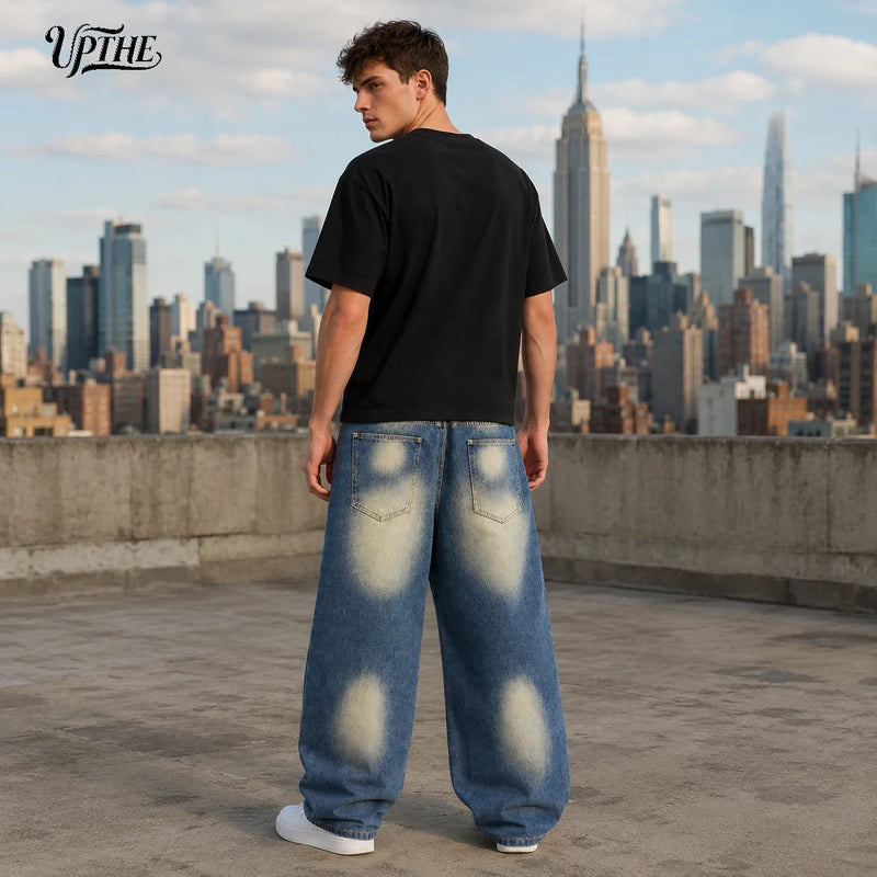 UP.THE Oversized Baggy Jeans for Men, Retro Gradient | SAMAG