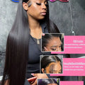 40 42 Inch 13x4 13x6 HD Transparent Bone Straight Lace Front Wigs 250% Brazilian Human Hair Wigs 5x5 Glueless Lace Closure Wigs