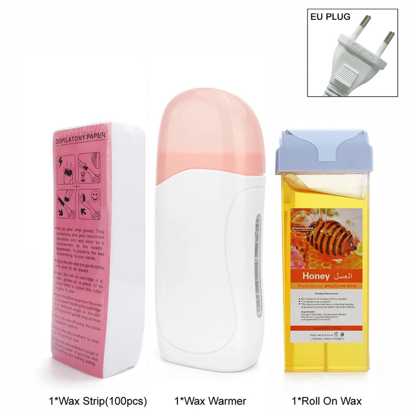 2026 Depilatory Wax Cream Hair Removal Roller Wax Heater Waxing Hot Cartridge Warmer Equipment Tool Waxing Kit Unisex Roll on