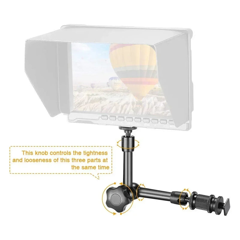 7/11/20 Inch Metal Articulating Magic Arm Super Clamp Holder Stand for DSLR Camera Monitor Phone Studio Photography Accessories