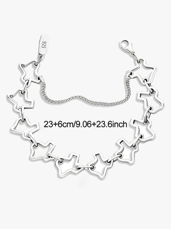925 Sterling Silver  Vintage Love Heart Map Bracelet Fit DIY Pendant Gift Anniversary Party High Quality Jewelry