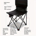 Outdoor Foldable Chair Camping Chair with Side Pocket Picnic Oxford Cloth Chairs Portable Beach Fishing Chairs Outdoor Chair