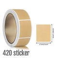 1Roll Kraft Paperblank Can Write Name Self-adhesive Sealing Gift Stickers Home Packaging Seal Labels Rectangle