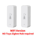 Tuya WiFi Zigbee Temperature Humidity Sensor Smart Home Indoor Hygrometer APP Remote Control  Work with Yandex SmartLife Alexa