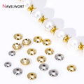 3mm/4mm 14K Gold Plated Brass Tiny Bead Caps For DIY Bracelet Necklace Making Findings Accessories,Supplies For Jewelry