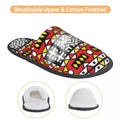 Custom Kizomba Samakaka Ankara Print Soft Memory Foam House Slippers Women African Wax Design Comfy Warm Anti-skid Sole Slipper