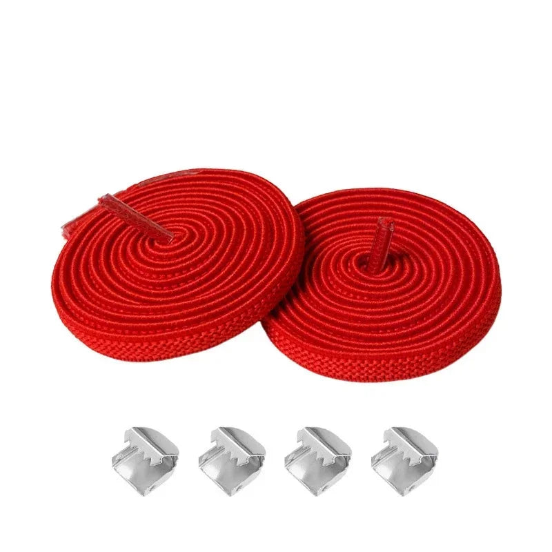 No Tie Shoe Laces Elastic Laces Sneakers 8MM Widened Flat Elastic Shoelaces Adult Quick Shoe Lace Rubber Bands for Shoes