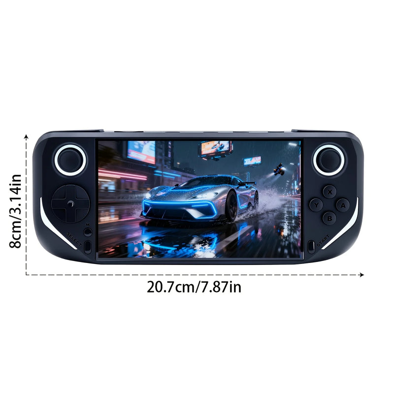 E6 Handheld Game Console — Portable Open-Source Linux System, 5-inch HD IPS Screen, Retro Gaming Device, Ergonomic Grip Design