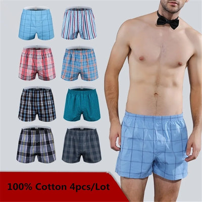 Men's Underwear Boxers Loose Shorts Panties Cotton | SAMAG
