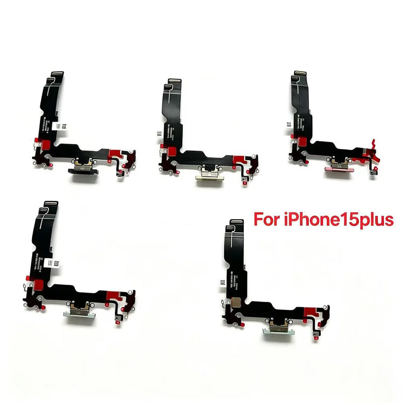 Original USB Charging Port Flex Cable with Microphone for iPhone 15 15plus 15pro 15 pro max Charger Dock Connector Repair Parts