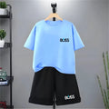 Kids Tshirt Summer 3-12 Years Letter Fashion T-shirt Boys Girls Toddler Short-sleeved+Shorts Casual Cool Sports Set clothing