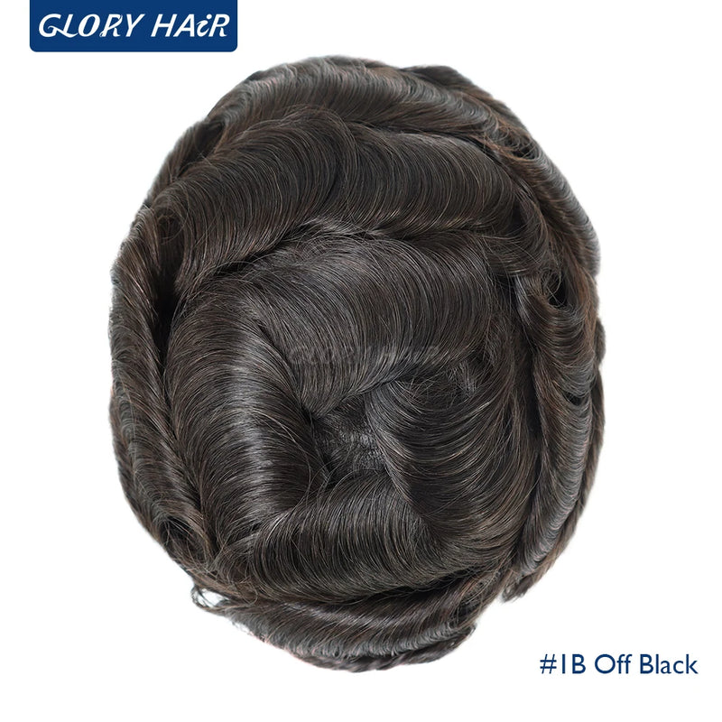 Dura Australia Men Toupee Breathable Lace With PU Male Hair Prosthesis Wig Breathable Men's Capillary Prosthesis System