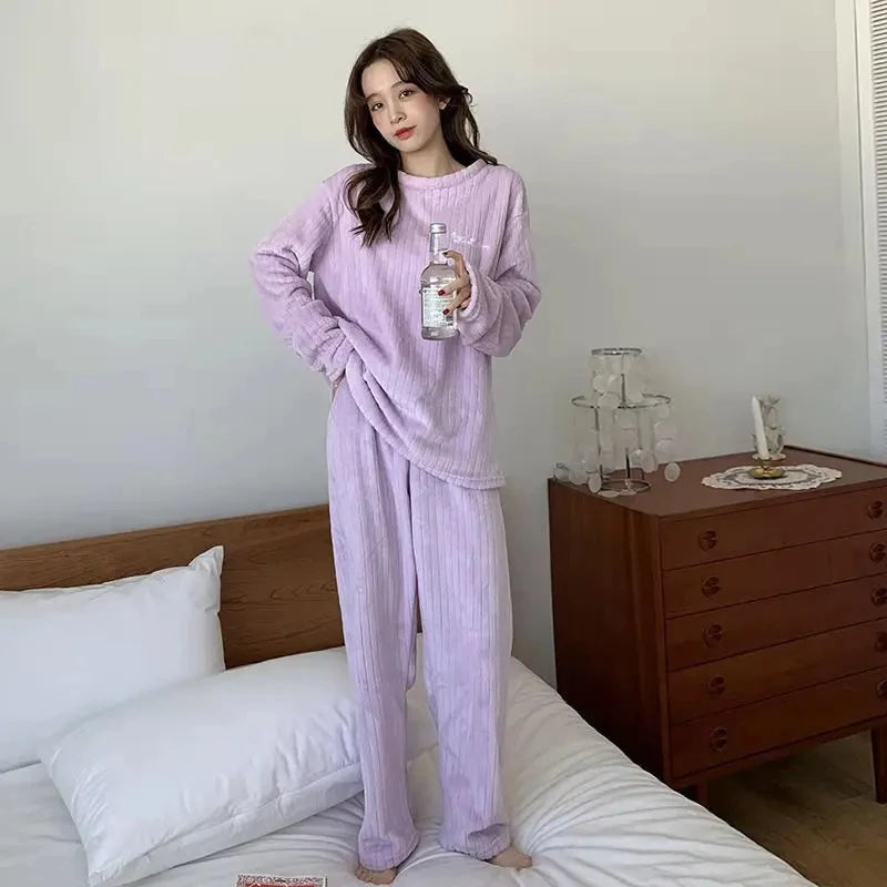 Winter Women's New Pajamas Homewear Suit Fall and Warm | SAMAG