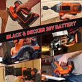 high capacity 8Ah LBX20 Replacement for Black & Decker 20V Battery Max Lithium BL2018 LBXR20  LST220 LB2X4020 Power Tool Battery
