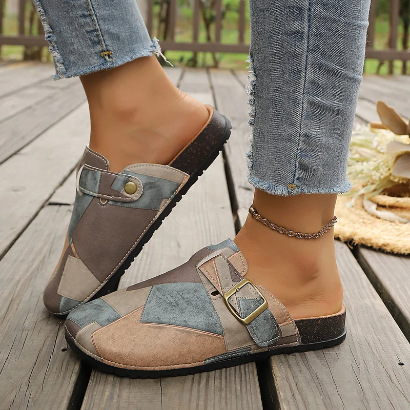 Spring/ Autumn Elegant Color Blocked Street Casual Mueller Shoes Fashionable Hot Selling New Comfortable Plus Size Women's Shoes