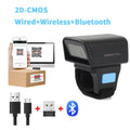 QR Code 1D/2D Ring Scanner Wearable Scanner Finger Barcode Reader Bluetooth Barcode Scanner Portable Bar code Scanner PDF Code