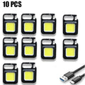 Mini LED Flashlight Keychain Light Multifunctional Portable COB Camping Flashlights USB Charging Work Lights fishing Lanterna