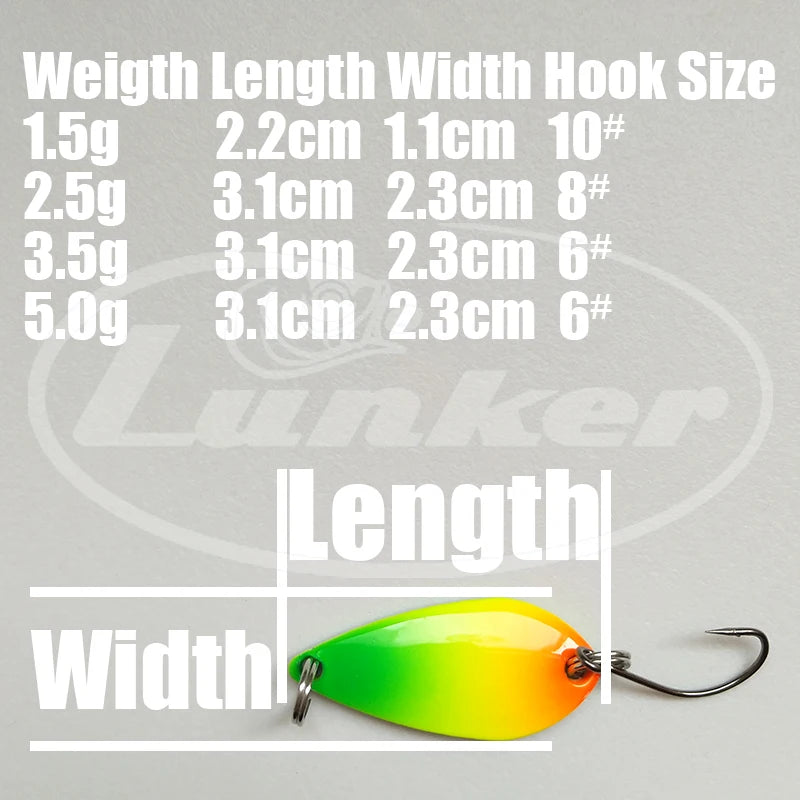 Lunker Spoon Trout Carp Tiny Fishing Stream Hard Bait | SAMAG