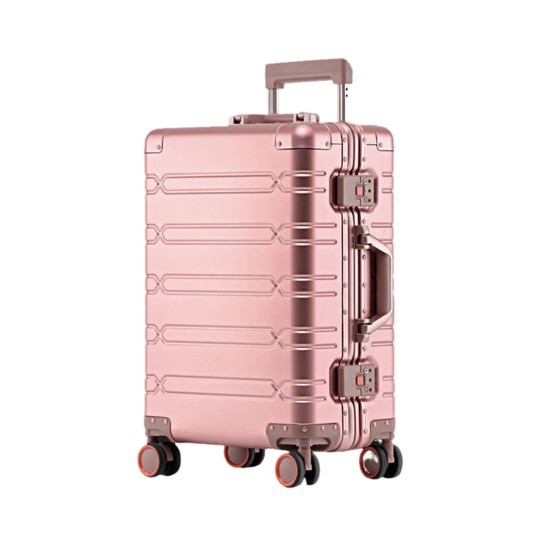 2024 New Large Capacity Durable Luggage Sets Aluminum Suitcase Women Girl Carry-On Boarding Travel 20/24/29