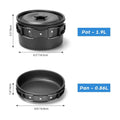 Outdoor 2-3 Person Kettle Set Camping Cookware Outdoor Camping Cookware Portable Combination Cookware Set Camping Tableware