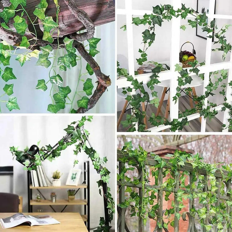 Artificial Plants Home Decor Green Silk Hanging vines Fake Leaf Garland Leaves Diy For Wedding Party Room Garden Decoration