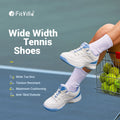 FitVille Mens Tennis Shoes Professional Training Sneakers Wear Resistant Anti-Slip Sweat Absorbent for Swollen Feet Arch Support