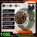 NEW 1100mAh Battery Sports Smart Watch Compass IP68 Waterproof Outdoor Flashlight Voice Assistant Heart Rate BT Call Smart Watch