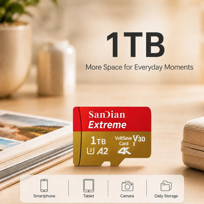 128GB 256GB Compact Micro TF/SD Memory Card Wide Compatibility SD Meomory Cards for Laptop PC Electronic Reader