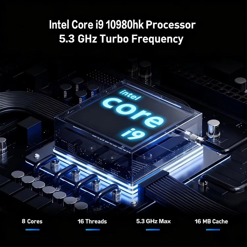 Core I9-10980HK Laptop 16GB RAM 1TB/2TB SSD Backlit Keyboard Fingerprint Unlocking Function Gaming and Business Dual Use Laptop
