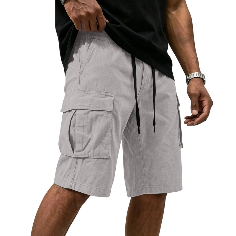 Men Multi-color Cargo Shorts Summer Loose Drawstring | SAMAG