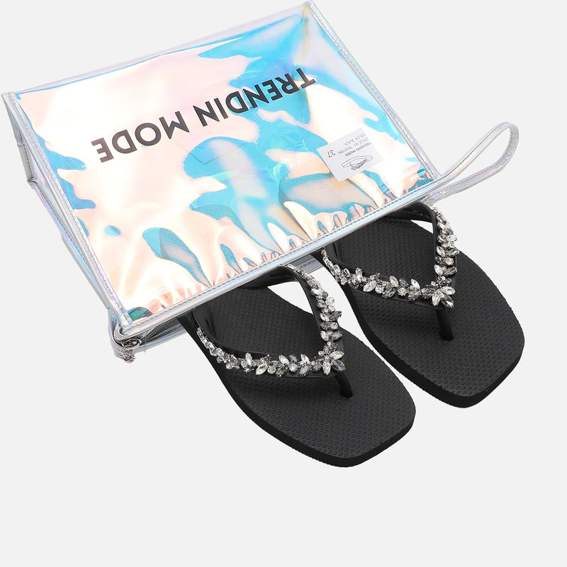 Trendin Mode Women's Beach Flip Flops Non-Slip Sole, Lightweight & Comfortable Slippers Summer Sandals