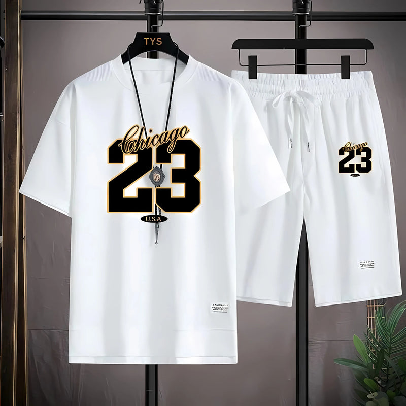 The summer new men's set features street fashion casual comfort softness breathability and 3D digital - View 5 | SAMAG