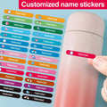 Custom Name Stickers for Water Bottles & School Supplies - Personalized Durable Labels with Colors, Waterproof & Eco-Friendly
