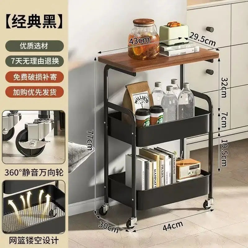 Tool - Free Foldable Microwave Storage Shelving, Removable Multi - Layer Kitchen Organizer Rack for Counter - View 9 | SAMAG