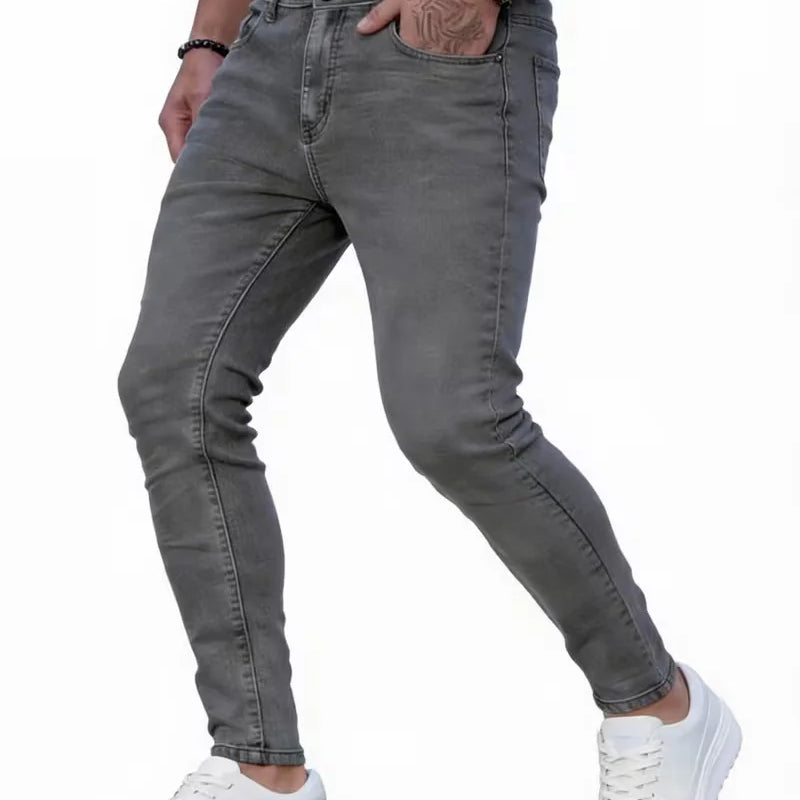 Men'S Street Tight Good-Looking Jeans, Color Graphite | SAMAG