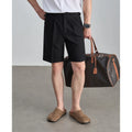 Old Money Style Men's Tencel Wool Blend Suit Shorts – Breathable, Anti-Wrinkle, Mid-Rise Casual Summer Shorts