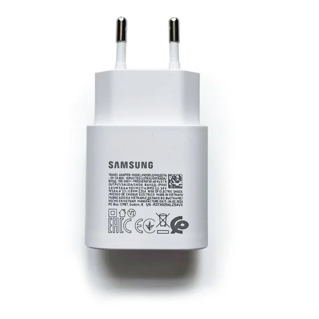 Original 25w Samsung Charger Super Fast Charge Type C Adapter Samsung Galaxy S25 S24 FE S23 S22 A35 A34 Z Fold Z Flip 7 6 5