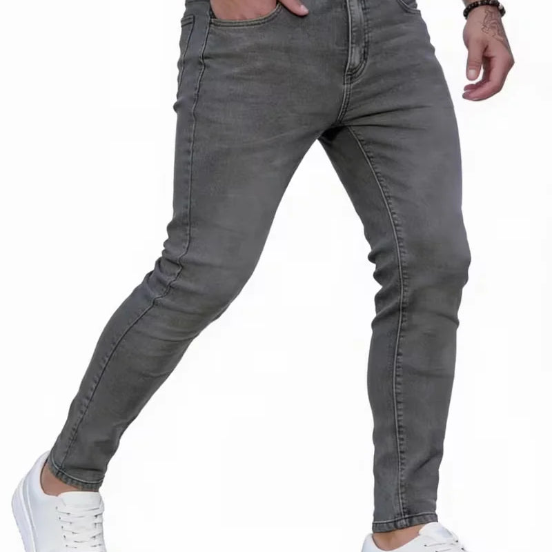 Men'S Street Tight Good-Looking Jeans, Color Graphite | SAMAG