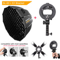60cm Foldable Deep Parabola Softbox 12 Sided Flipped Lighting Box Bowens Mount Quick Installation Softbox Diffuser