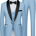 ULBYANRY Mens 3-Piece Suit Set (Jacket Vest Pants) Formal Business Tuxedo XXS-7XL Tailored Party Prom Wedding Suits