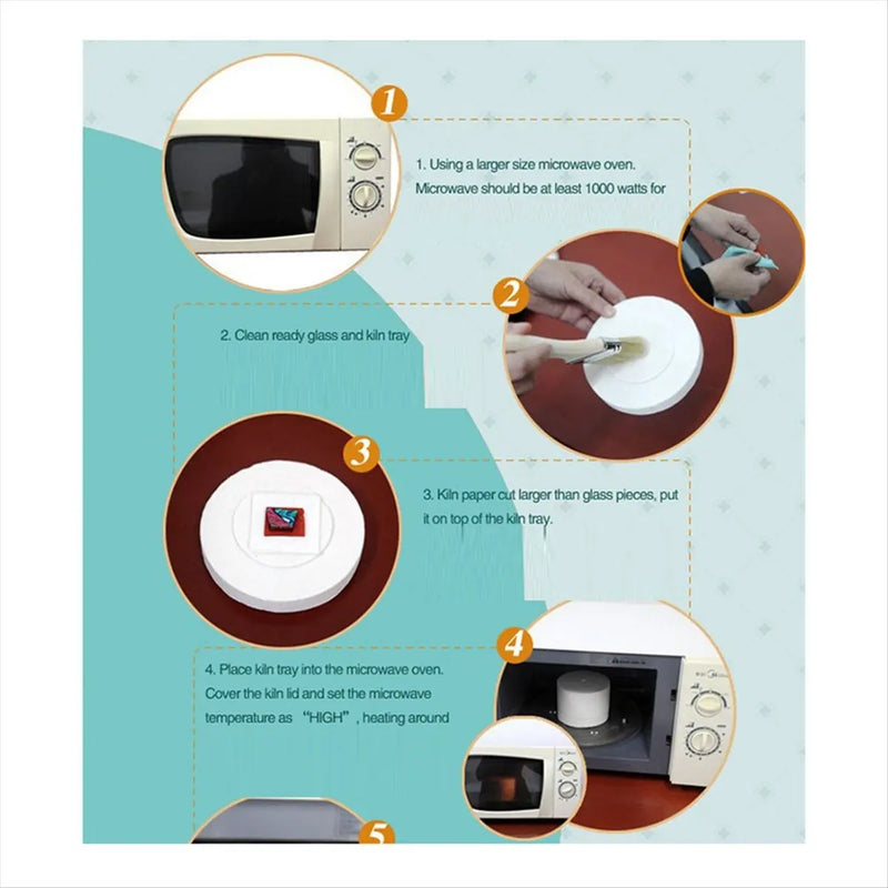 Ceramic Microwave Kiln Glass Fusing Fusework Beginner Eco-Friendly Professional Glass Fusing Microwave Kiln Kit
