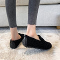 Lambwool Moccasins Femme Curly Sheep Fur Flats Woman Warm Plush Loafers Winter Cotton Shoes Women Furry Snow Boot
