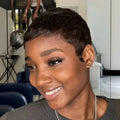 Sale Human Hair Wig Short Straight Human Hair Wigs Pixie Cut Straight Short Bob Wigs For Women  Brazilian Human Hair Machine