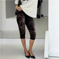 Black Lace Leggings Women's Sensual High - Waisted Sheer | SAMAG