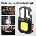 Ultra Small Mini LED Light Rechargeable Keychain Light Outdoor Camping COB Work Light Portable Pocket Wrench Screwdriver